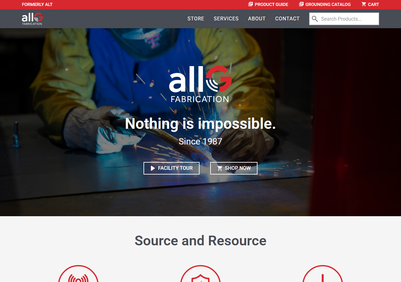 After — the allG home page, live today