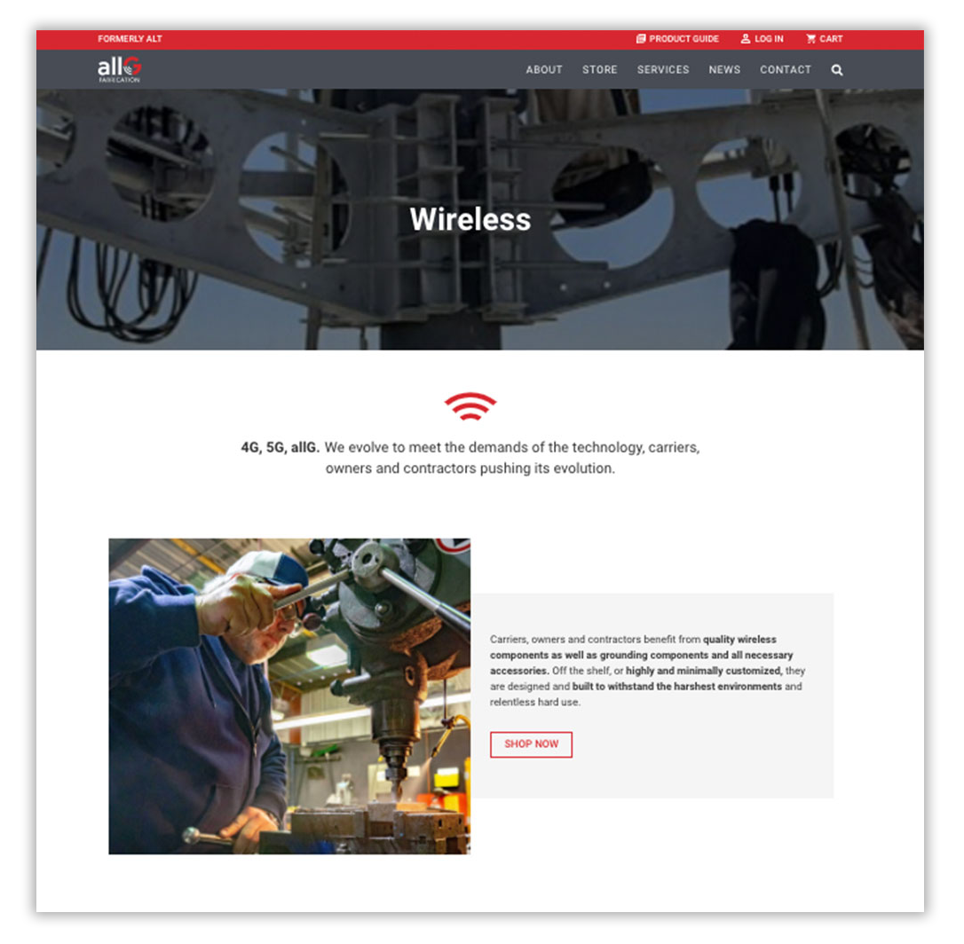 Storefront category page
