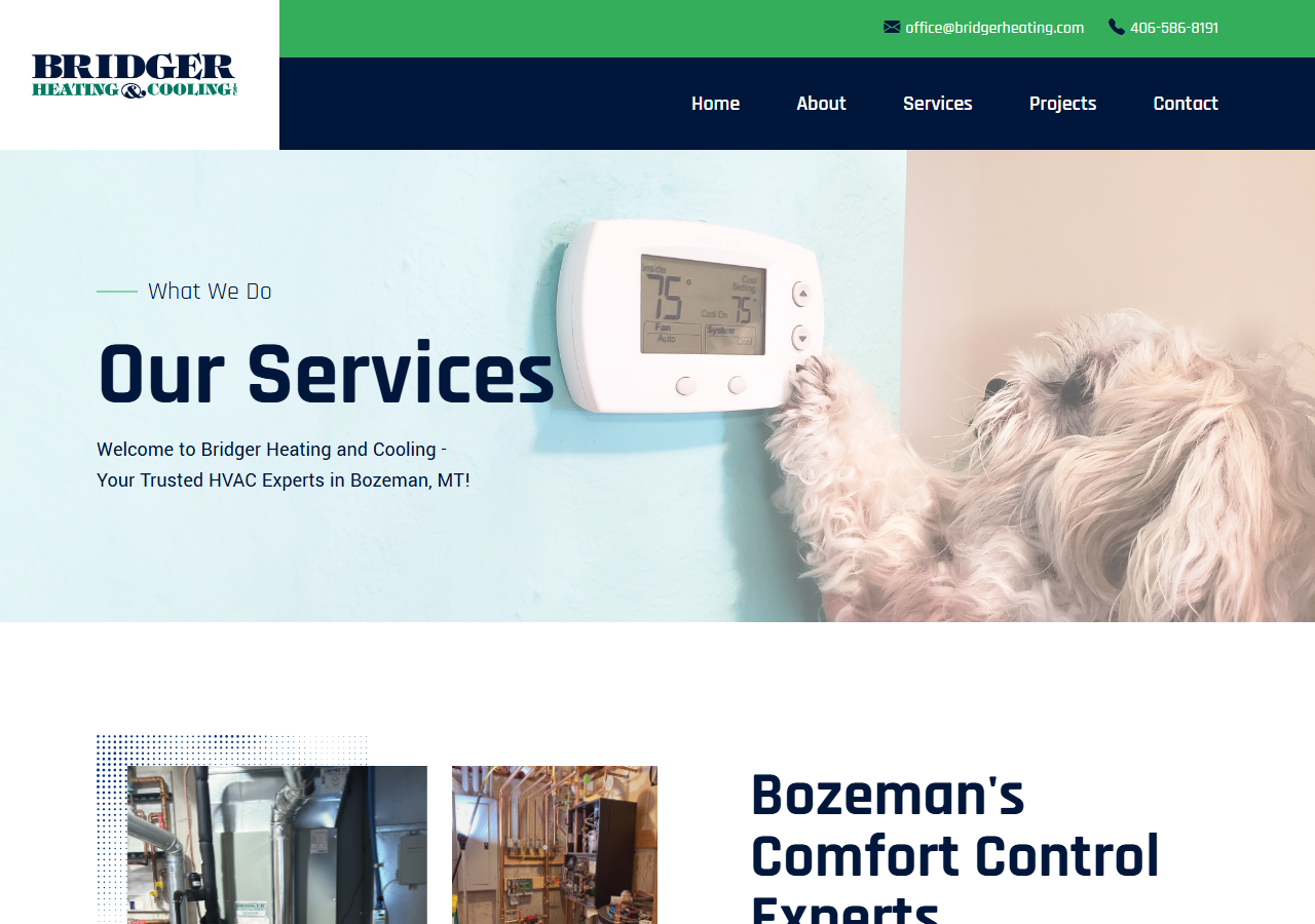 The rebuilt services page
