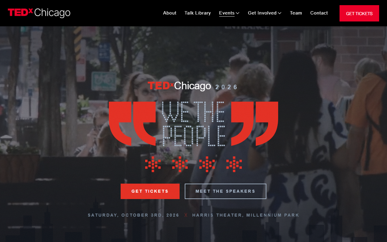 TEDxChicago 2026 We The People landing page